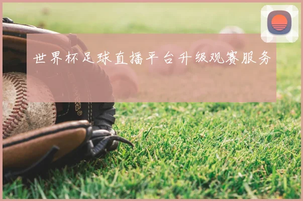 世界杯足球直播平台升级观赛服务